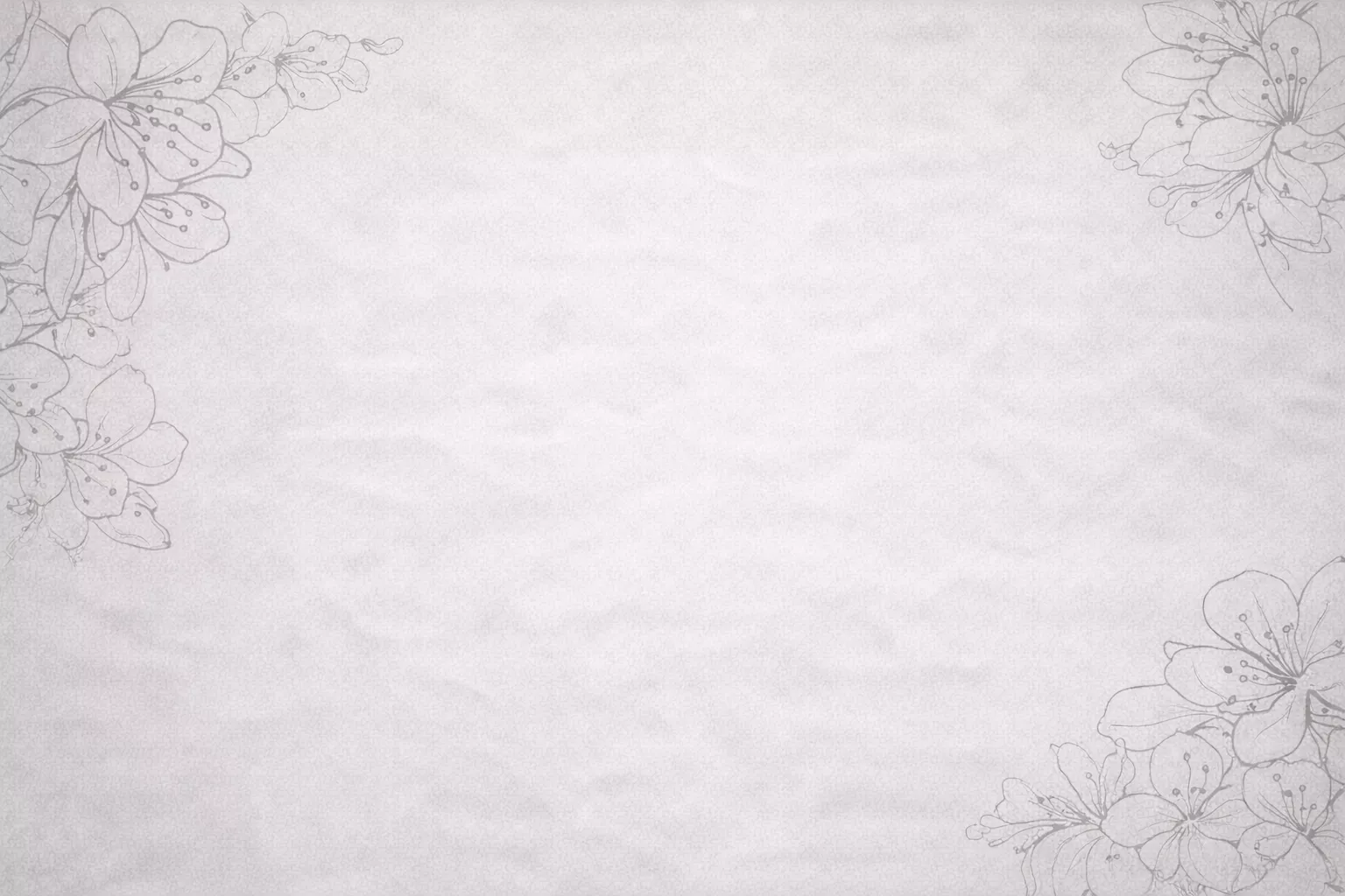 Textured paper with drawn blossoms