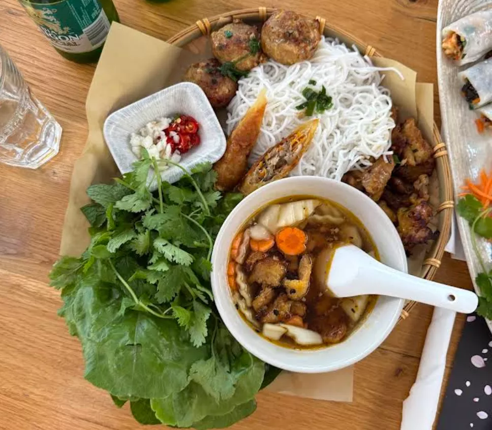 Vietnamese family-style meal